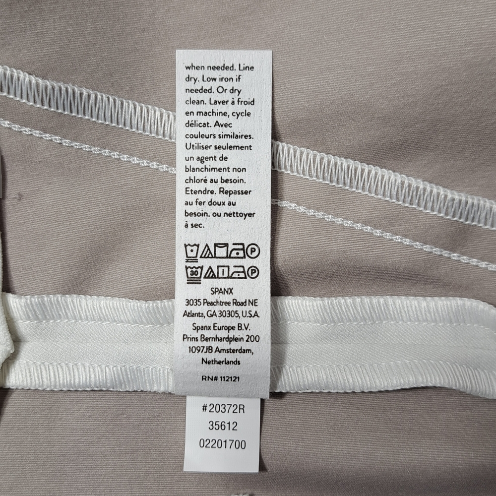 SPANX Women's Slim Straight Pants Classic White Size S Petite 20372Q Grey Lining - Picture 11 of 16